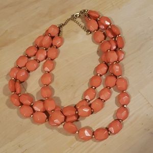 Coral beaded necklace